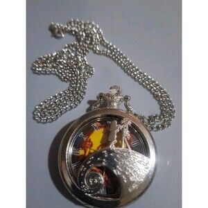 Nightmare Before Christmas Pocket Watch Necklace 2” Watch 15” Chain Collectible